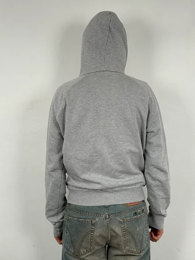 AW2006 Dsquared2 Grey & White Birdies Zip-Up Hooded Sweater nPKSNdO 2