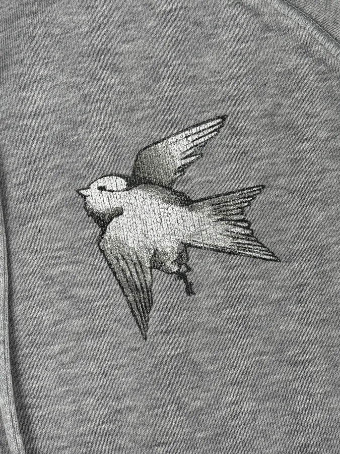 AW2006 Dsquared2 Grey & White Birdies Zip-Up Hooded Sweater nPKSNdO 8