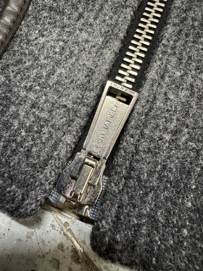 AW2013 Dsquared2 Hybrid Wool Leather Jacket OvwRROE 8