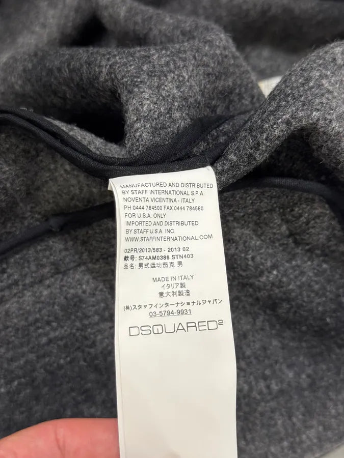 AW2013 Dsquared2 Hybrid Wool Leather Jacket OvwRROE 9