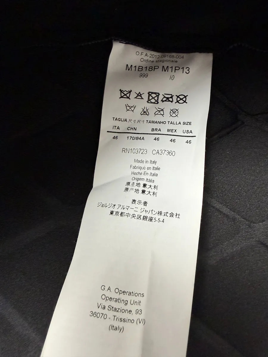 AW2013 Emporio Armani Black Asymmetrical Losange Leather Jacket OupnNbO 13