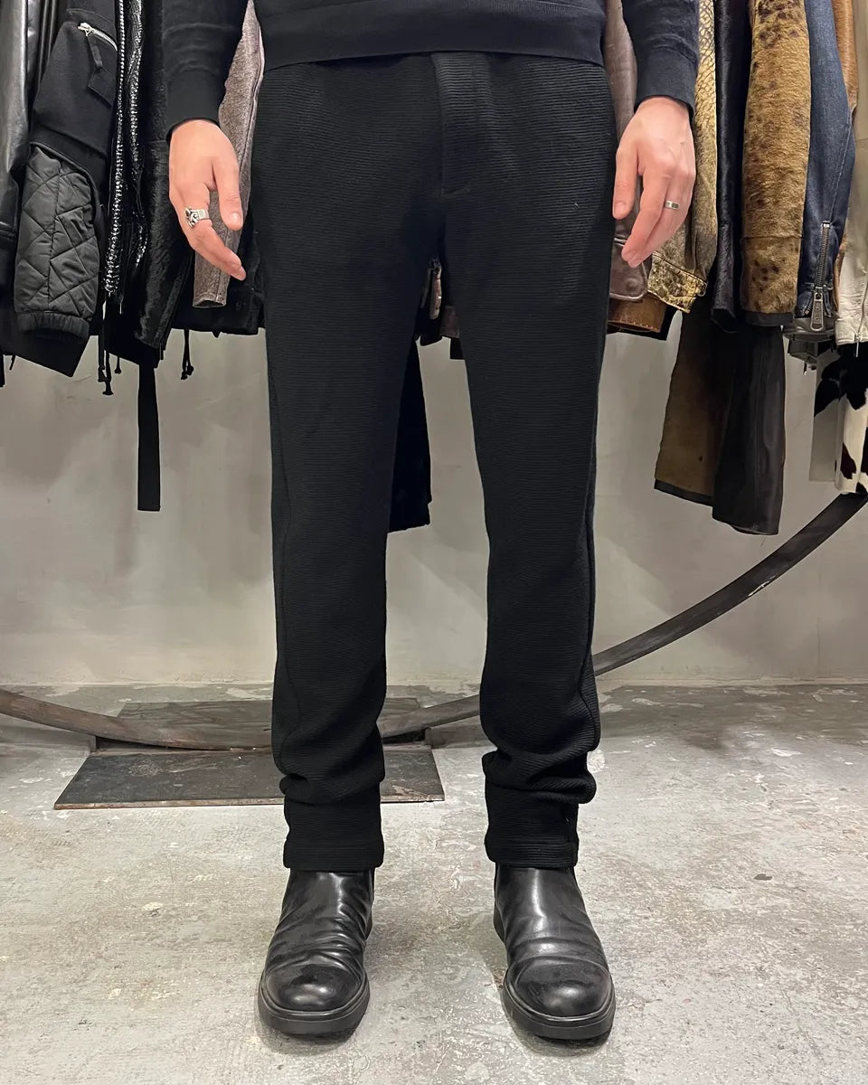 AW2013 Emporio Armani Black Wool Long Cozy Pants (M/L) FnPrSoL 0