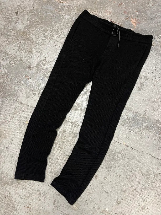 AW2013 Emporio Armani Black Wool Long Cozy Pants (M/L) FnPrSoL 3