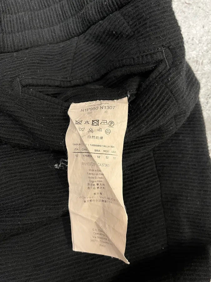 AW2013 Emporio Armani Black Wool Long Cozy Pants (M/L) FnPrSoL 8