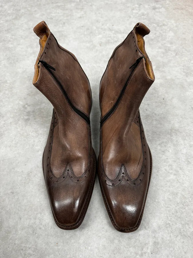 AW2013 Emporio Armani Brown Leather Boots lqcbHaq 2