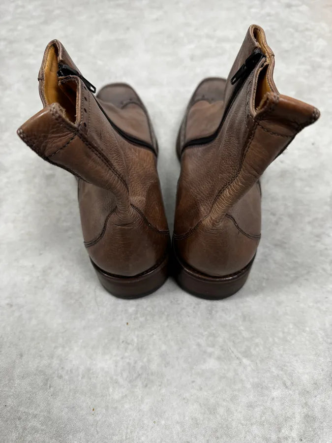 AW2013 Emporio Armani Brown Leather Boots lqcbHaq 4