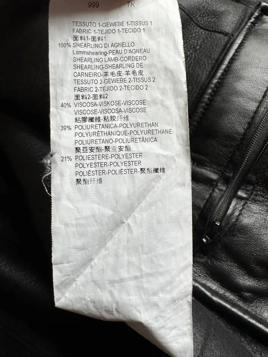 AW2013 Emporio Armani Lamb Shearling Black Hybride Blazer Jacket (L) kdQbxaB 6