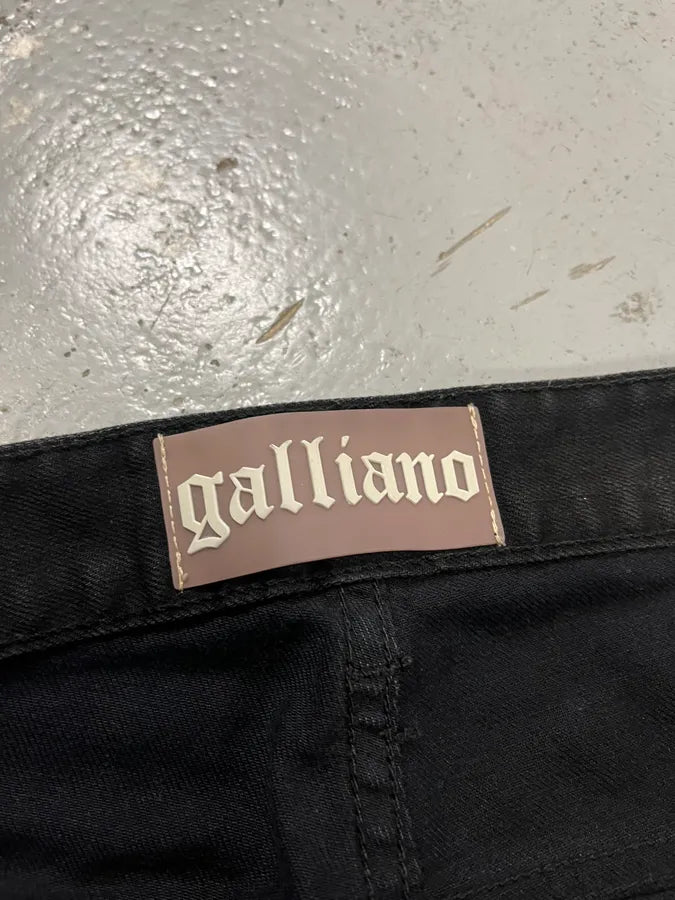 AW2013 Galliano Newspaper Black Slim Jeans AhfYmbc 11