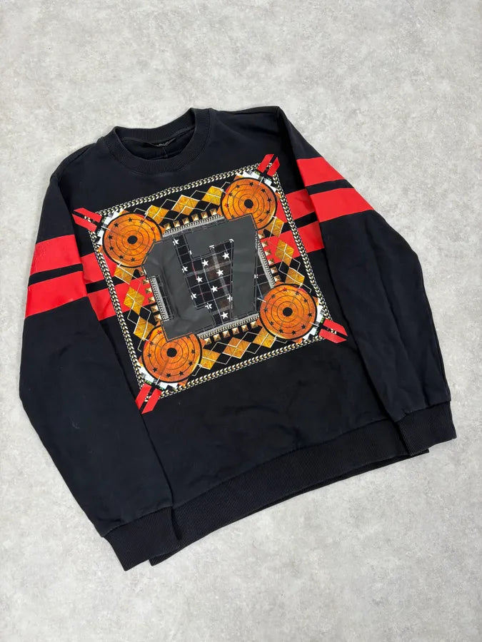 AW2013 Givenchy Black & Orange Contemporary Crewneck Sweater by Riccardo Tisci foTdVlY 3
