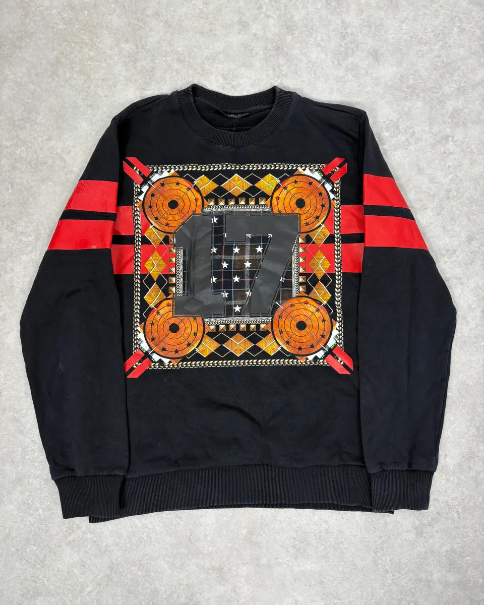 AW2013 Givenchy Black & Orange Contemporary Crewneck Sweater by Riccardo Tisci foTdVlY 0