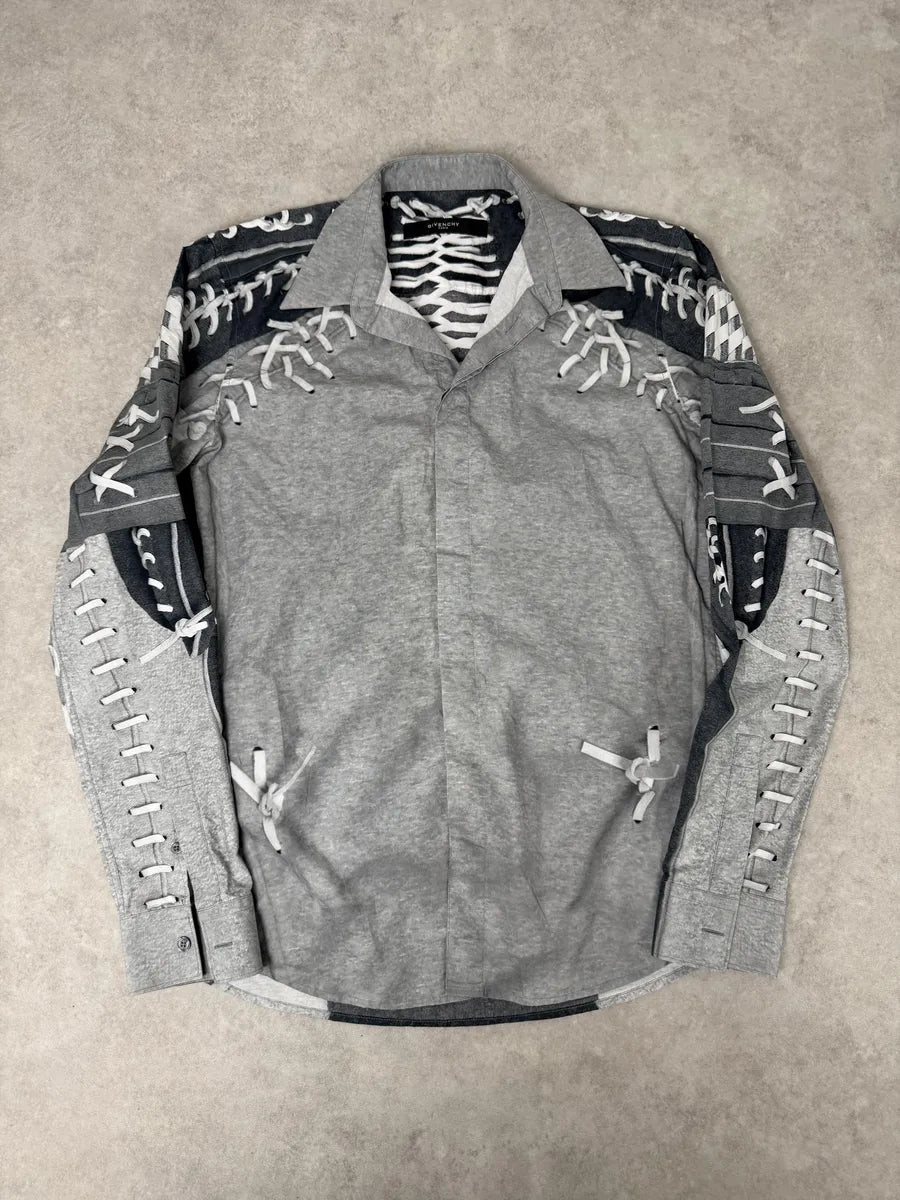 AW2013 Givenchy Mega Laced Abstract Grey Shirt by Riccardo Tisci bixdbpV 0