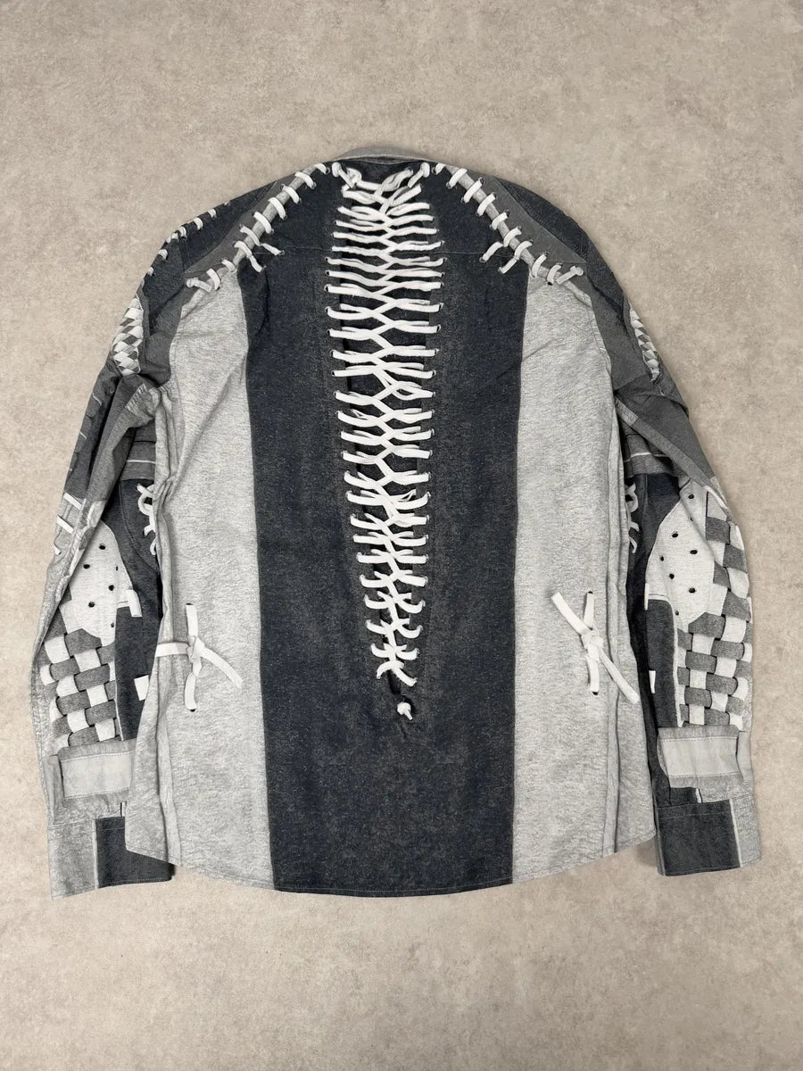 AW2013 Givenchy Mega Laced Abstract Grey Shirt by Riccardo Tisci bixdbpV 1