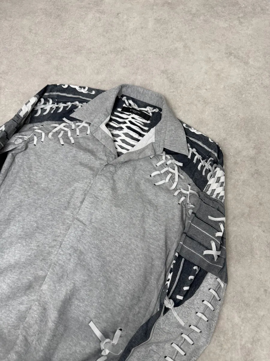 AW2013 Givenchy Mega Laced Abstract Grey Shirt by Riccardo Tisci bixdbpV 10