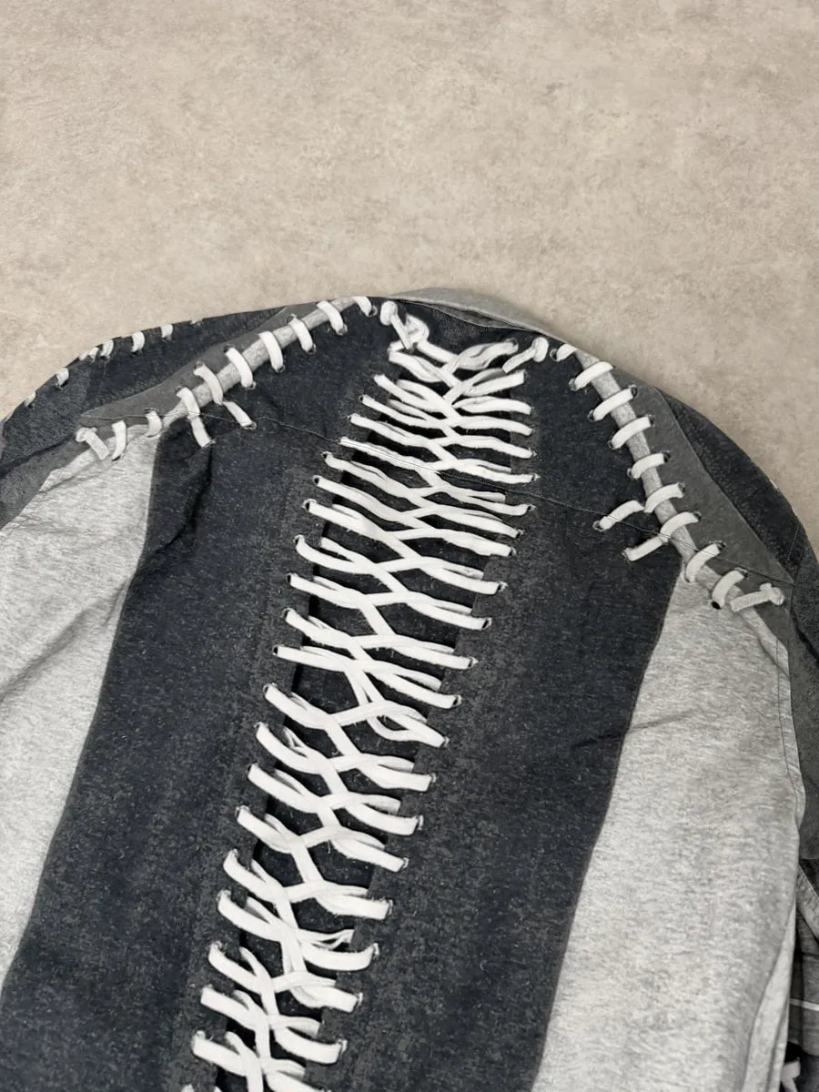 AW2013 Givenchy Mega Laced Abstract Grey Shirt by Riccardo Tisci bixdbpV 6