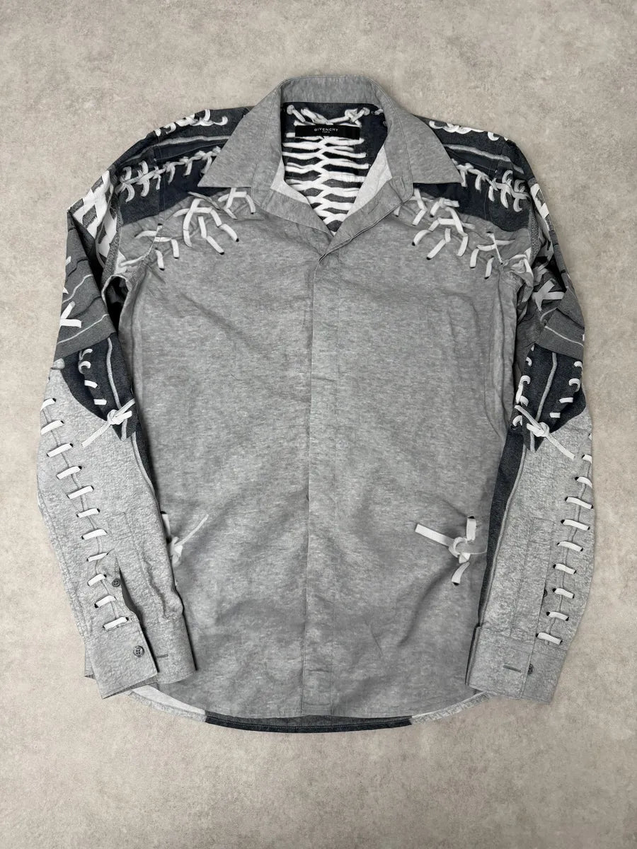 AW2013 Givenchy Mega Laced Abstract Grey Shirt by Riccardo Tisci bixdbpV 7