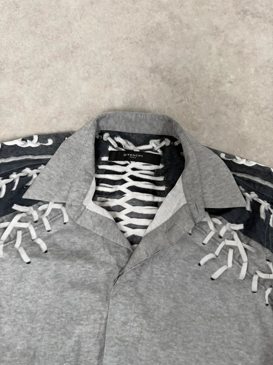 AW2013 Givenchy Mega Laced Abstract Grey Shirt by Riccardo Tisci bixdbpV 9