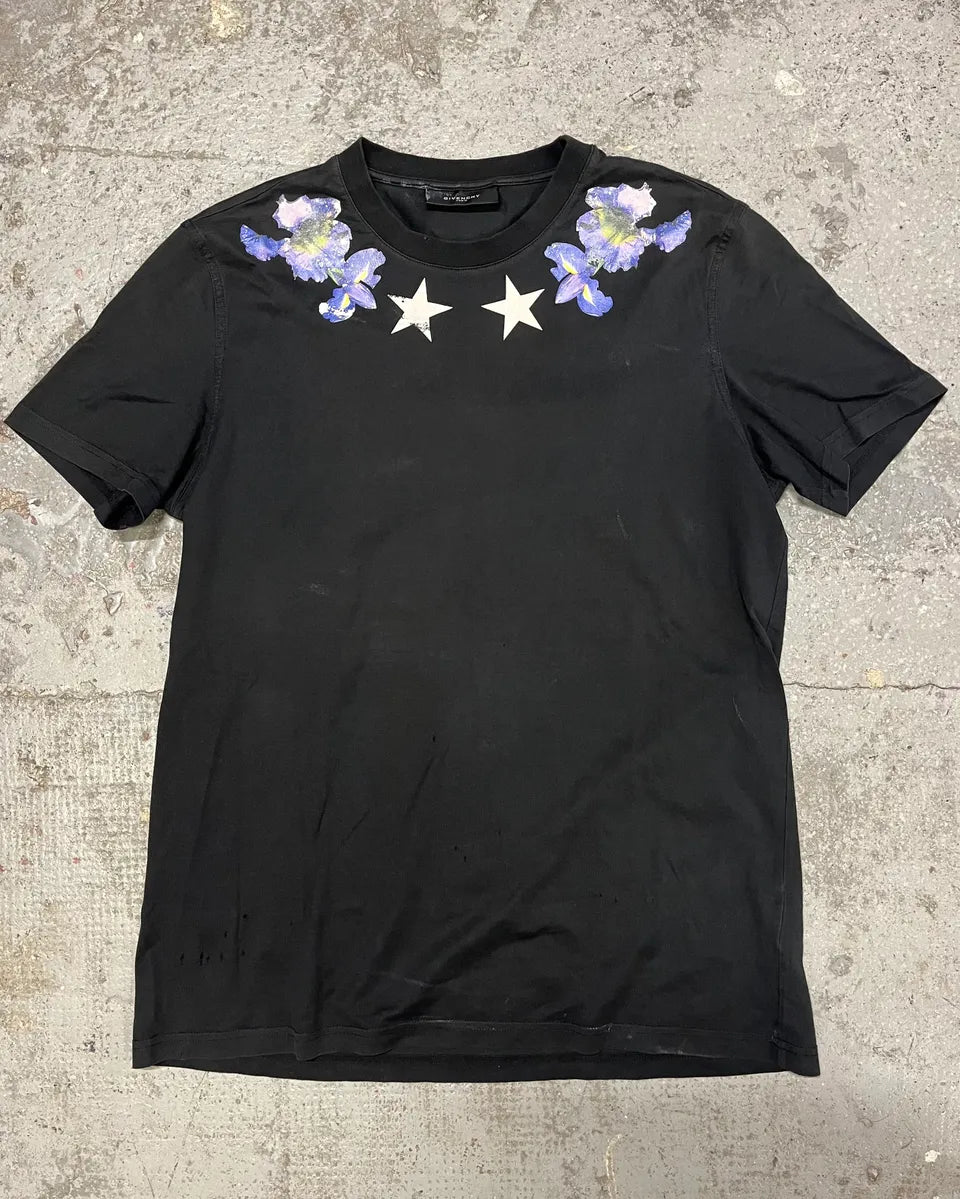 AW2013 Givenchy Star Black Flowers Tee-Shirt by Riccardo Tisci (M) fxyRJJh 0