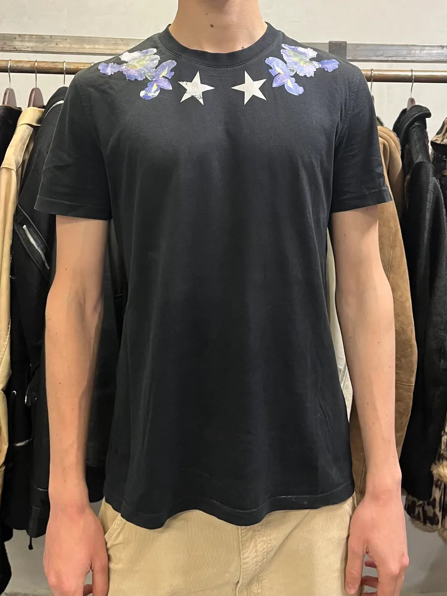 AW2013 Givenchy Star Black Flowers Tee-Shirt by Riccardo Tisci (M) fxyRJJh 1