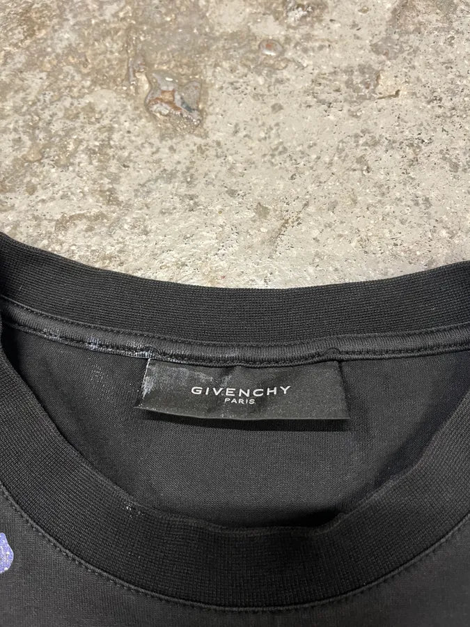 AW2013 Givenchy Star Black Flowers Tee-Shirt by Riccardo Tisci (M) fxyRJJh 6