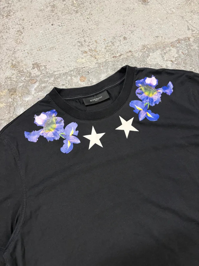 SS2013 Givenchy Star Flowers Black T-Shirt by Riccardo Tisci FBveDrC 4