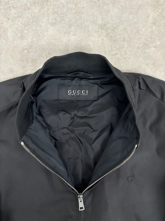 AW2013 Gucci Black Light Windbreaker Bomber Jacket CACOUyS 6