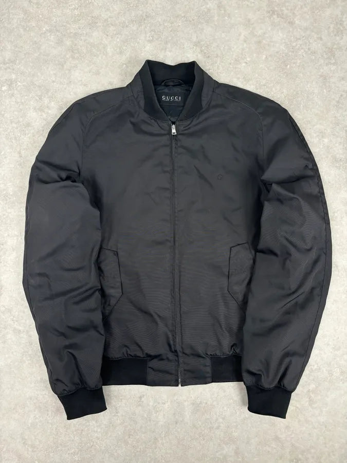 AW2013 Gucci Black Light Windbreaker Bomber Jacket CACOUyS 0