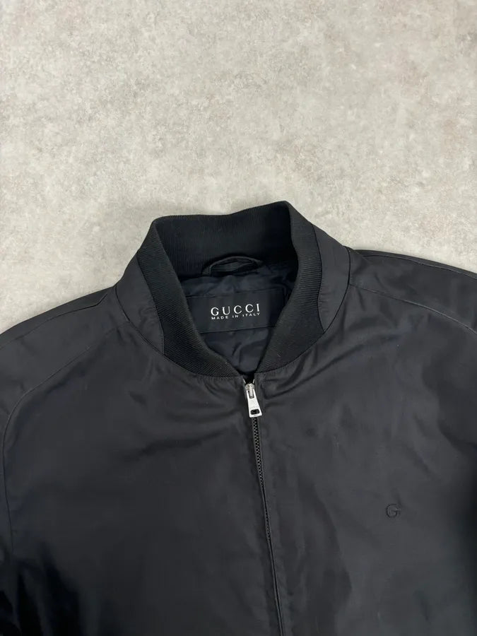 AW2013 Gucci Black Light Windbreaker Bomber Jacket CACOUyS 3