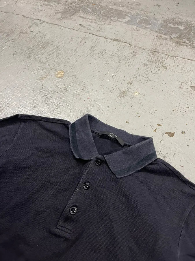 AW2013 Gucci Knight Embroidered Navy Longsleeve Polo EmiWpgp 4