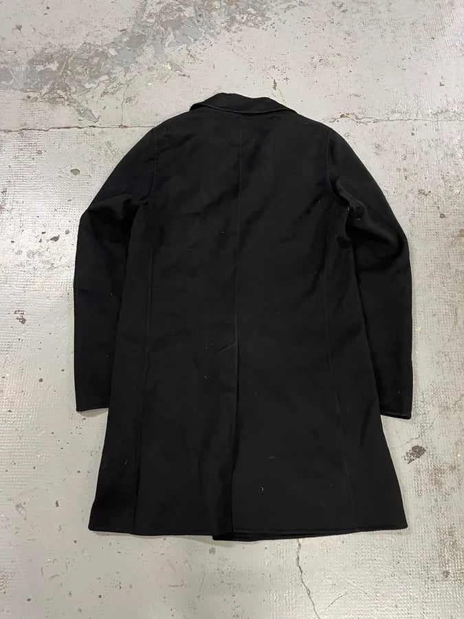 AW2013 Jil Sander Double-Breasted Unlined Black Wool Coat sohBoXN 5