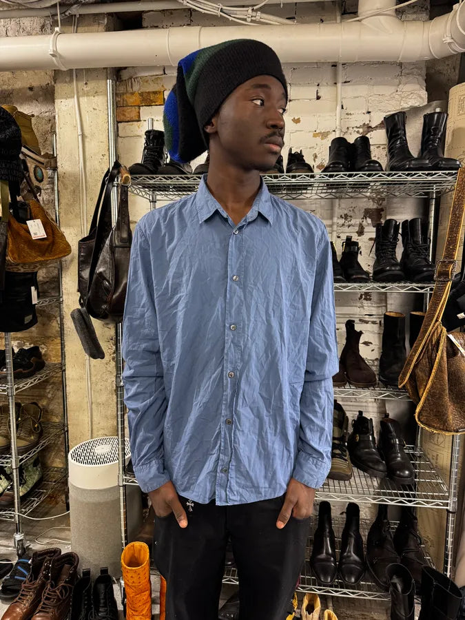 AW2013 Maison Margiela Blue Signature Shirt evFSFYA 1