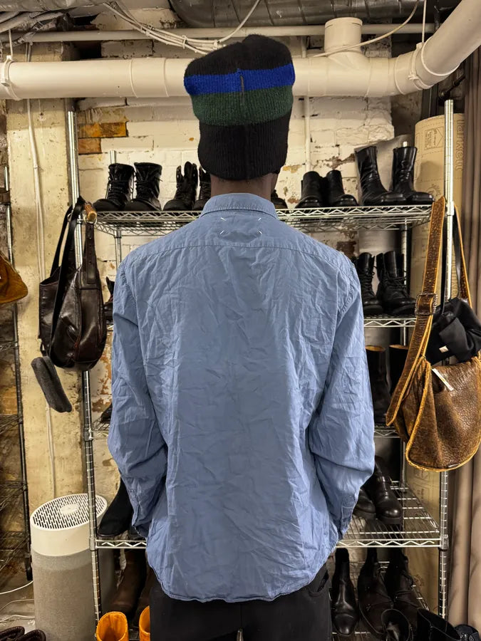 AW2013 Maison Margiela Blue Signature Shirt evFSFYA 2