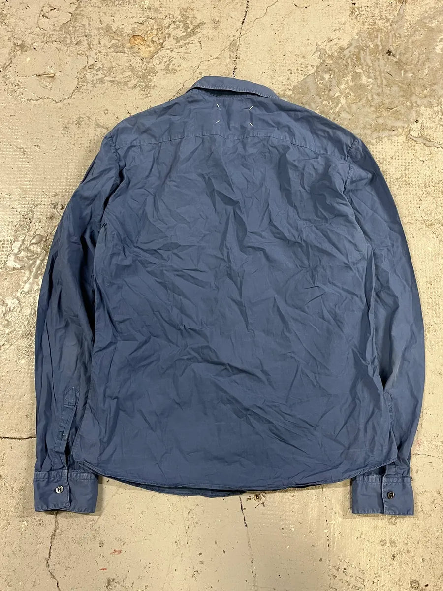 AW2013 Maison Margiela Blue Signature Shirt evFSFYA 4