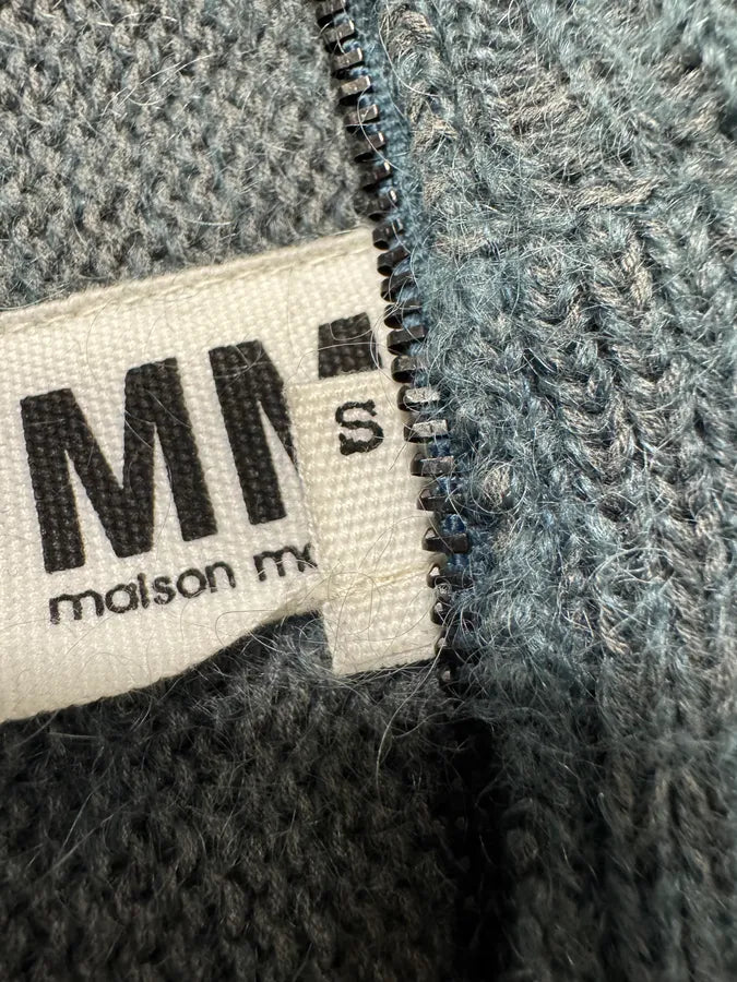 AW2013 Margiela MM6 Wool Blue Green Woven Zip-Up (S) 8