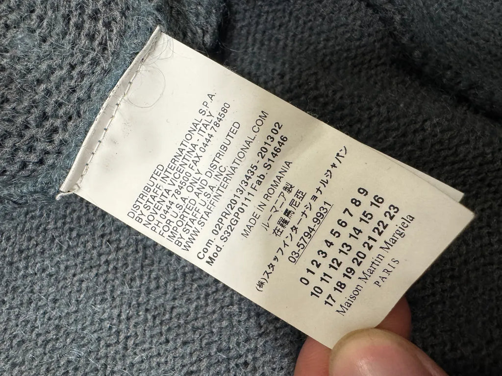 AW2013 Margiela MM6 Wool Blue Green Woven Zip-Up (S) 9