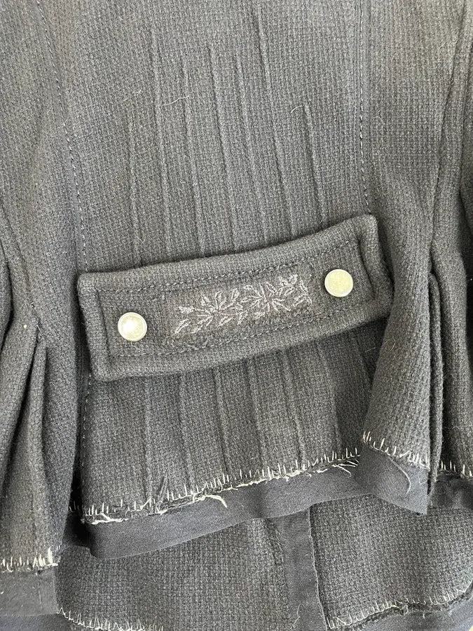 AW2013 Marithé + François Girbaud Black Wool Officer Jacket zOrcrQm 8