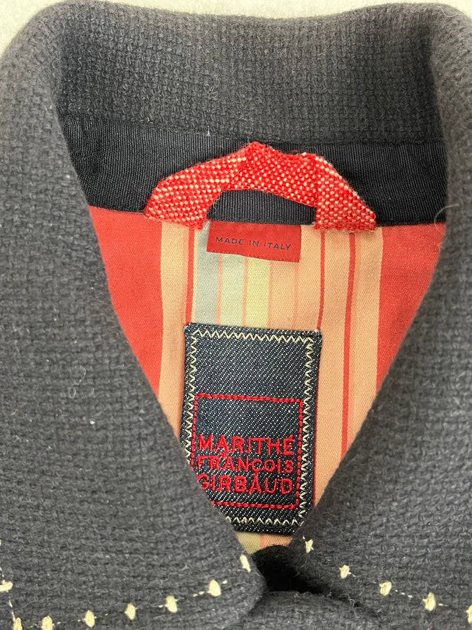 AW2013 Marithé + François Girbaud Black Wool Officer Jacket zOrcrQm 7