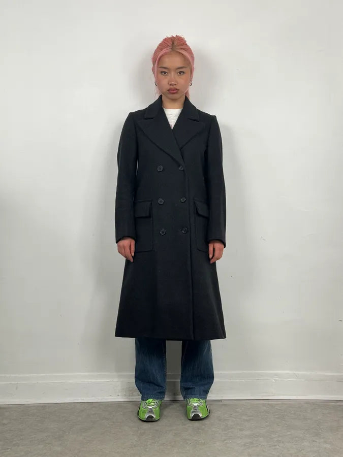 AW2013 Marni Dark Grey Wool Classy Long Coat sDQTzAq 1