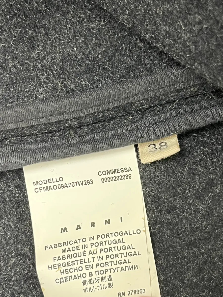 AW2013 Marni Dark Grey Wool Classy Long Coat sDQTzAq 9