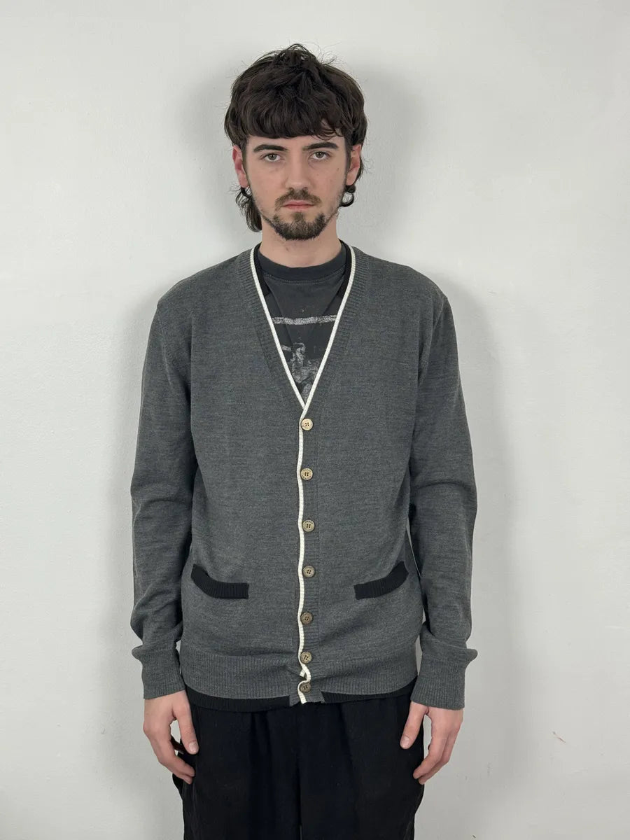 AW2013 Pierre Balmain White & Grey Minimalist Cardigan SsICcVR 1