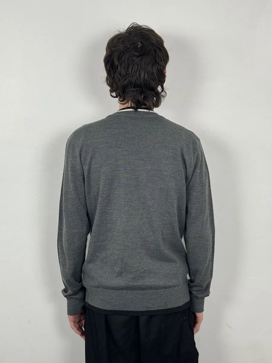 AW2013 Pierre Balmain White & Grey Minimalist Cardigan SsICcVR 2