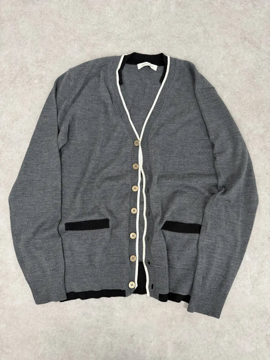 AW2013 Pierre Balmain White & Grey Minimalist Cardigan SsICcVR 4