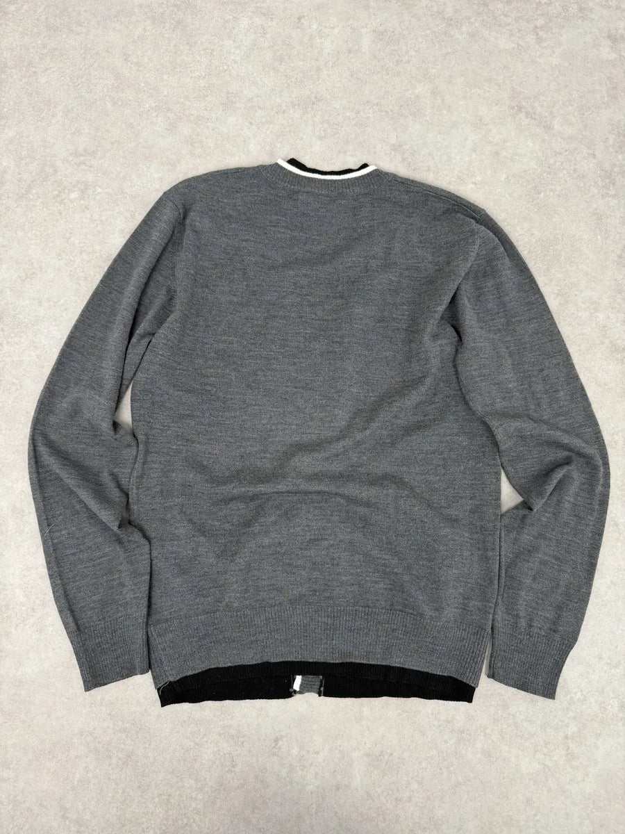 AW2013 Pierre Balmain White & Grey Minimalist Cardigan SsICcVR 5