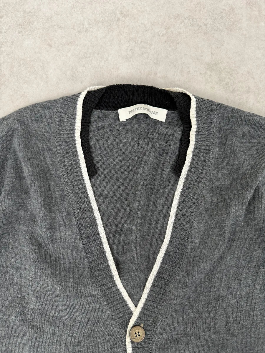 AW2013 Pierre Balmain White & Grey Minimalist Cardigan SsICcVR 9