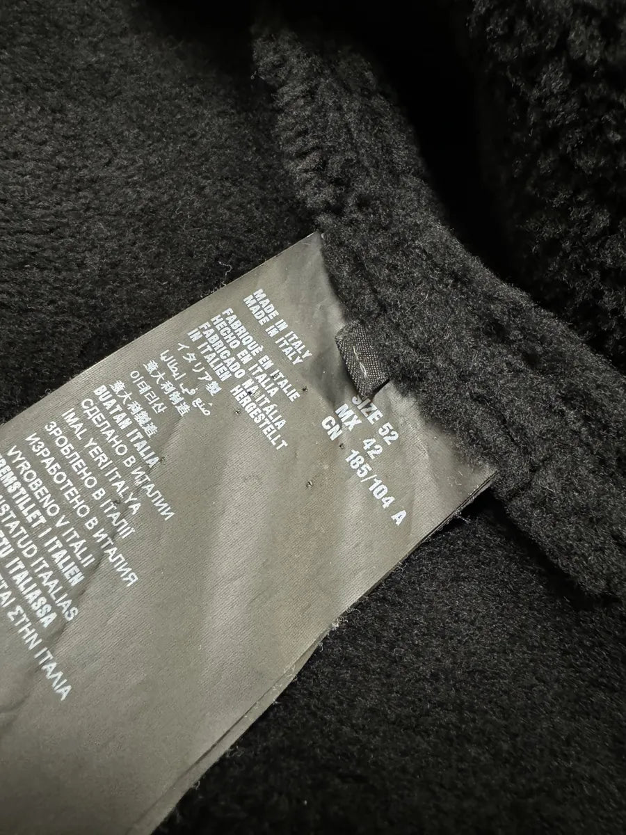 AW2013 Prada Pilot Bomber B3 Black Shearling Leather Jacket OueZrqp 13