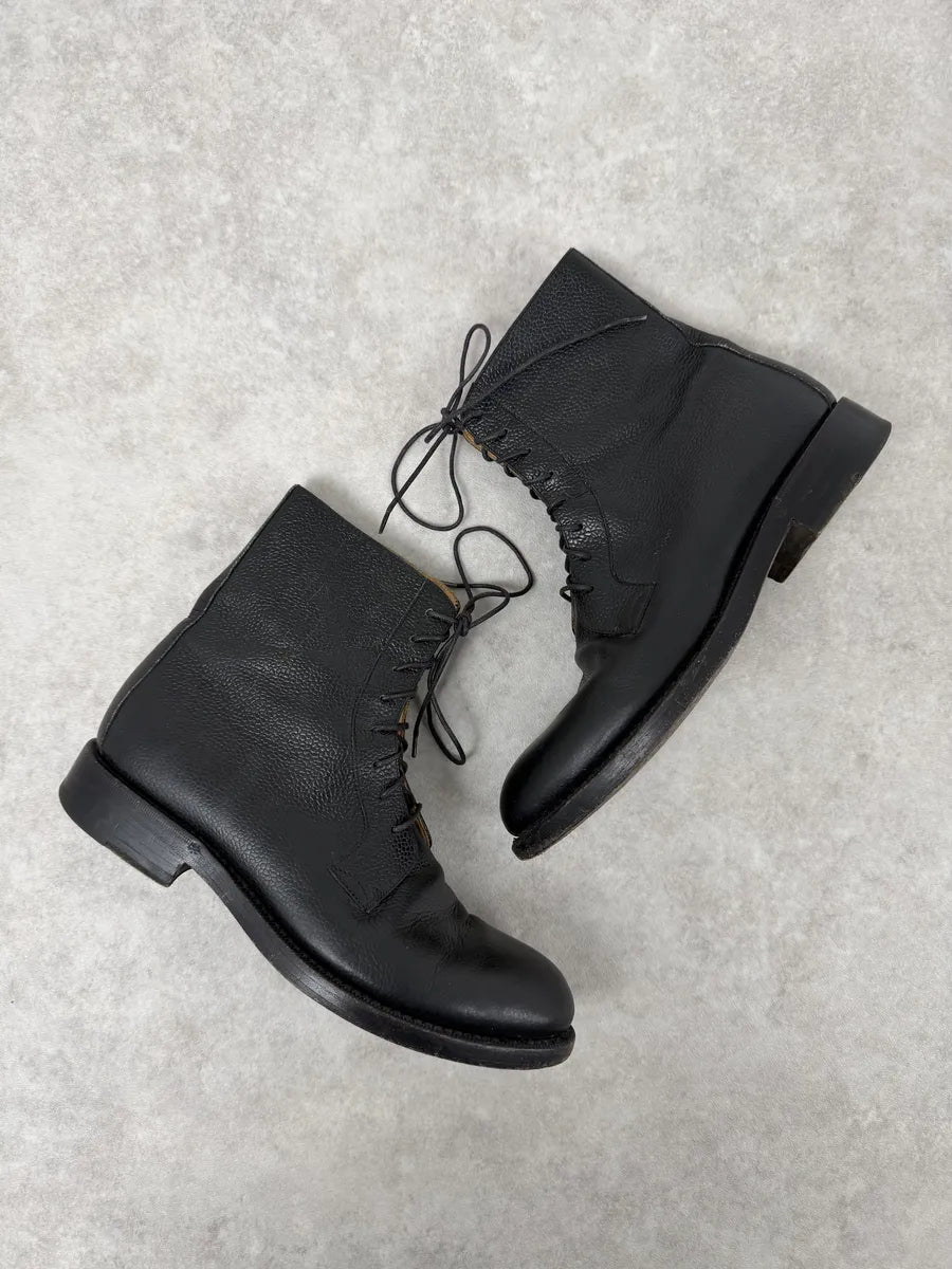 AW2013 Raf Simons Black High Leather Boots CPZBcfU 1