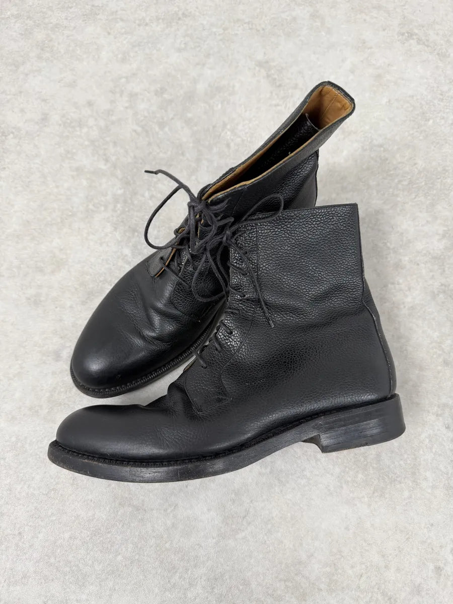 AW2013 Raf Simons Black High Leather Boots CPZBcfU 3