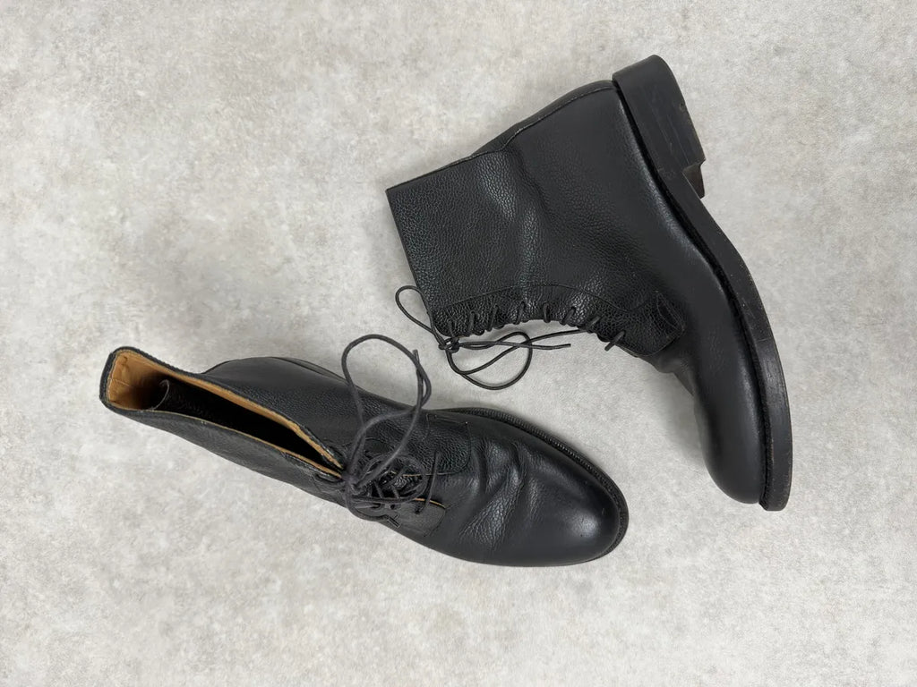 AW2013 Raf Simons Black High Leather Boots CPZBcfU 4