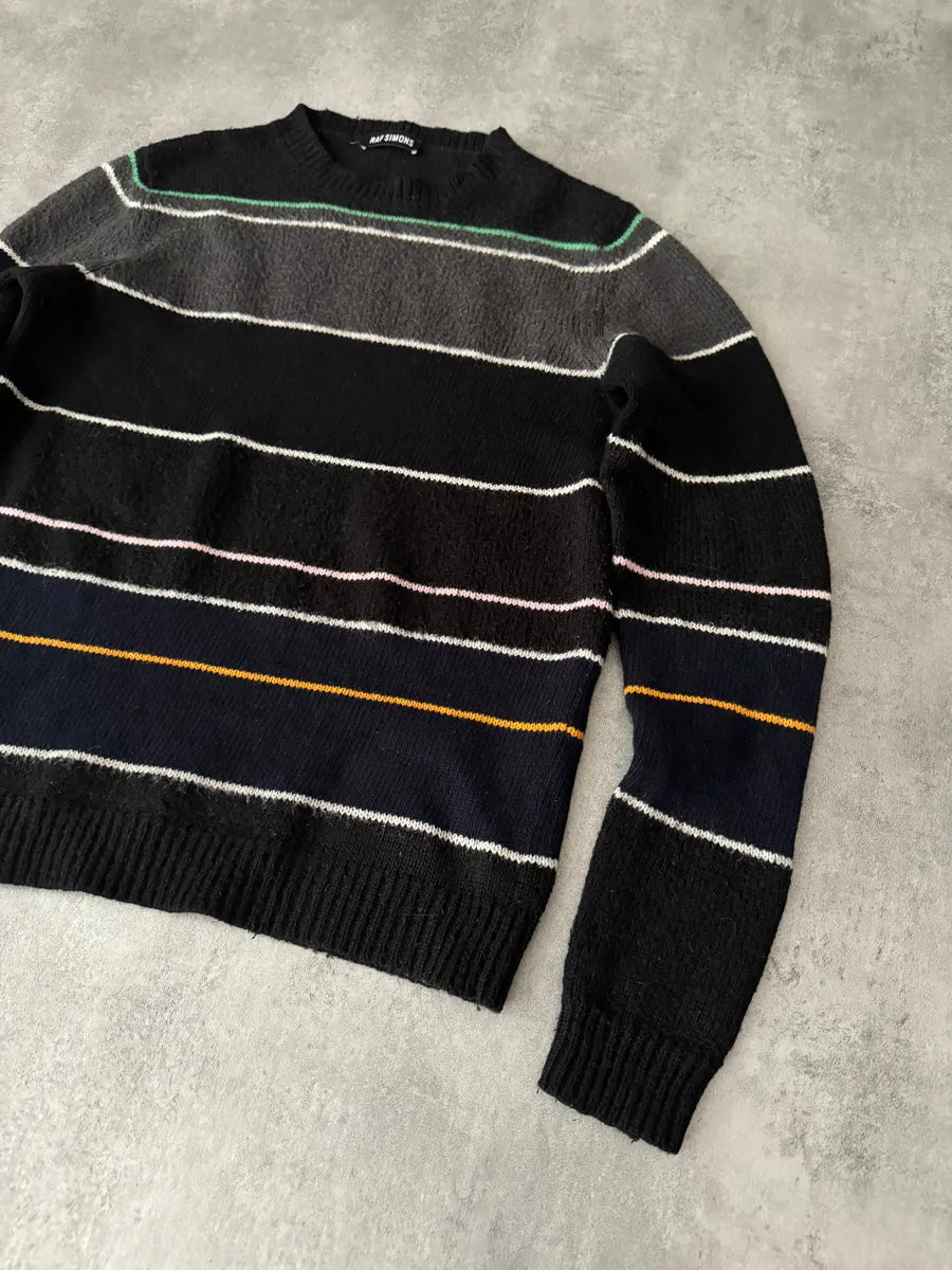AW2013 Raf Simons Striped Mohair-Blend Sweater wNMAwAU 2