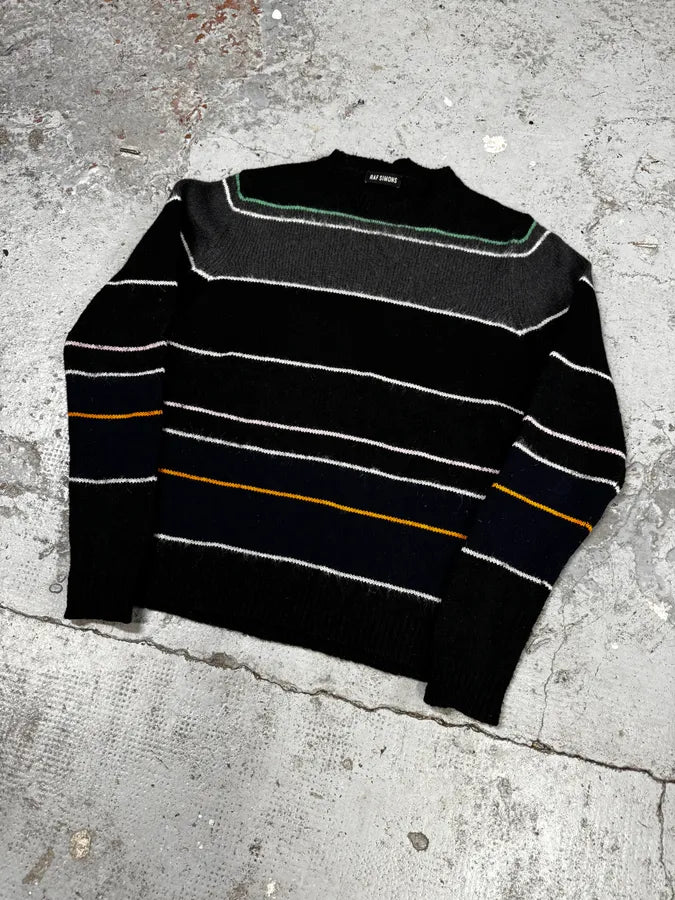 AW2013 Raf Simons Stripped Wool Black Sweater ZcqxZOi 3