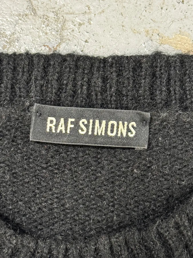 AW2013 Raf Simons Stripped Wool Black Sweater ZcqxZOi 7